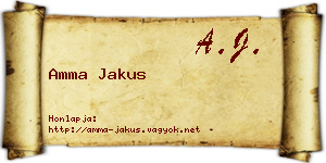Amma Jakus névjegykártya